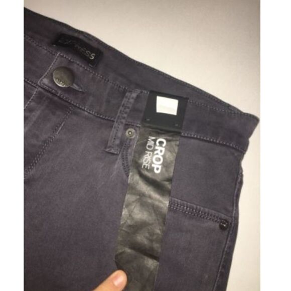 Express Jeans Crop Size 6 Mid Rise NWT - Picture 4 of 7